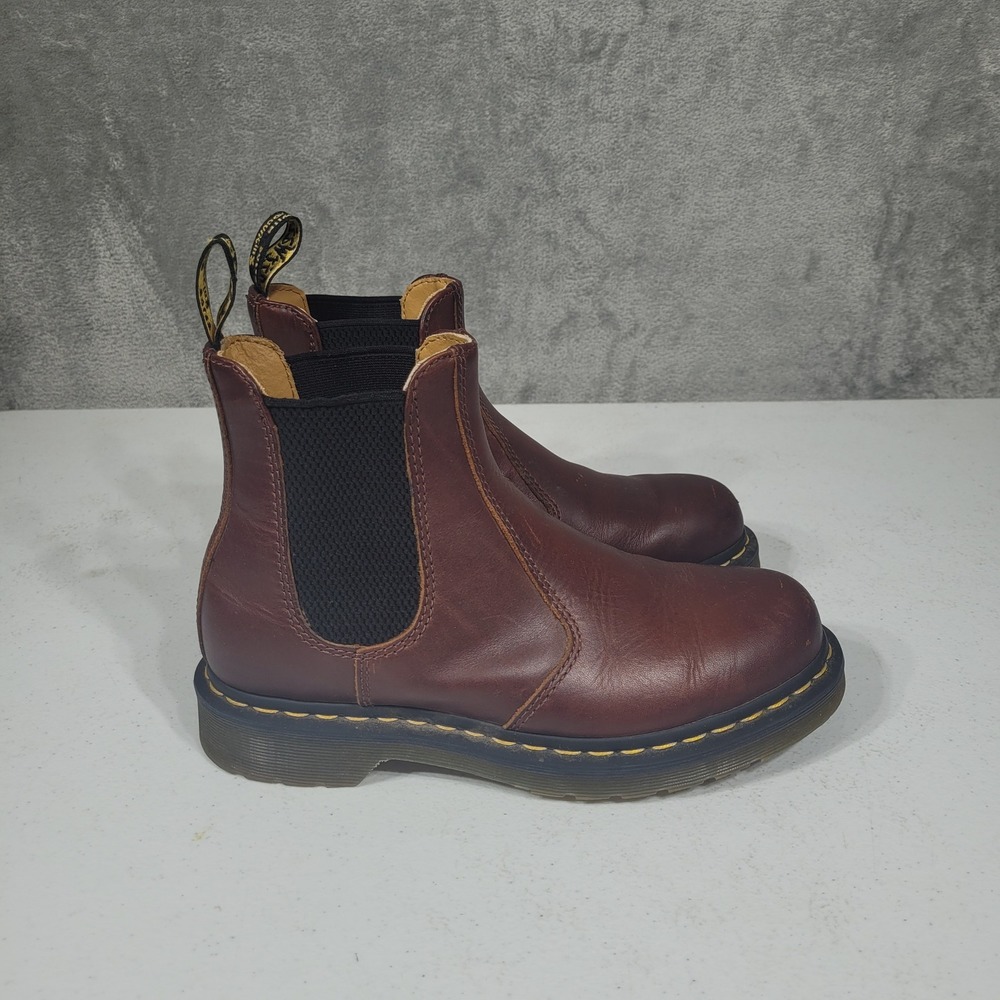 Dr Martens Chelsea Boots Women US 7 Cherry Red 2976 Leather Pull On AirWair